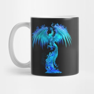 Fantasy Blue Ice Phoenix Rises From The Fiery Ashes Mug